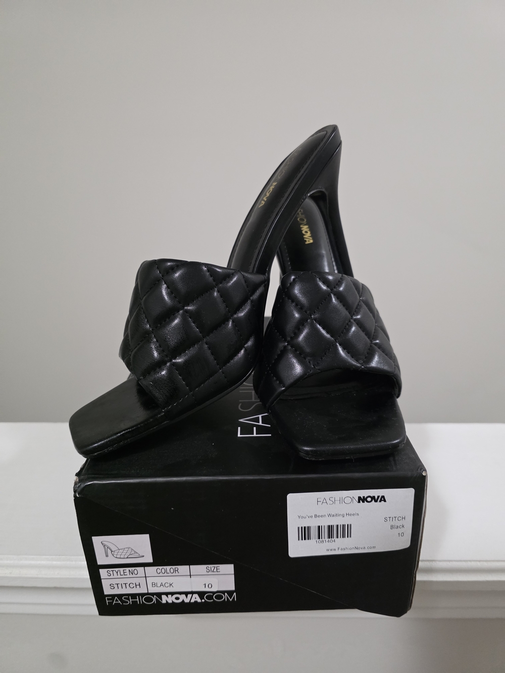 Fashion Nova Black Quilted Slide Mules - Picture 3 of 9